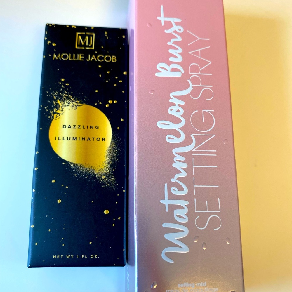 Mollie Jacob illuminator and Ciate setting spray